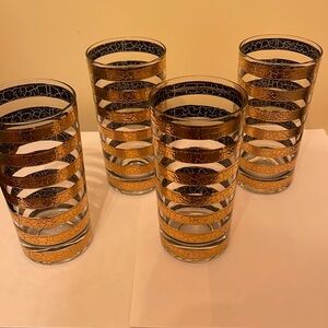 MCM set of 4 high ball glasses. 5 1/2x2 1/2.  No chips or blemishes